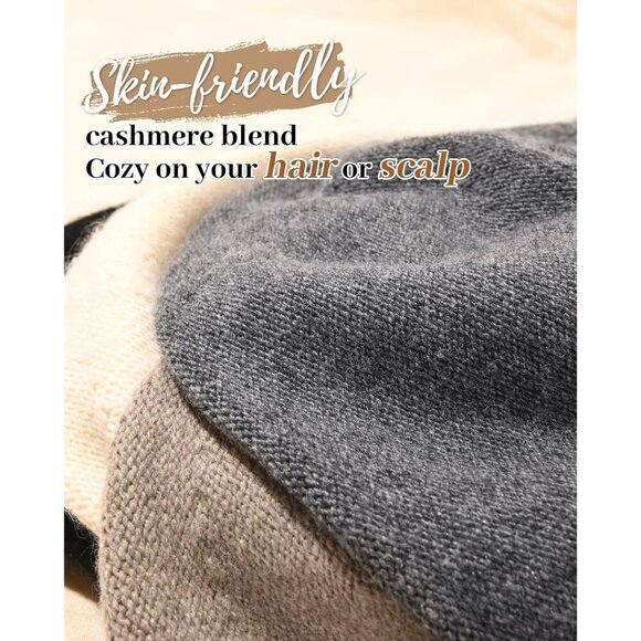 ✨ Furtalk Slouchy Beanies Women Grey Winter Soft Warm Knitting Skull Beanies - Picture 2 of 7